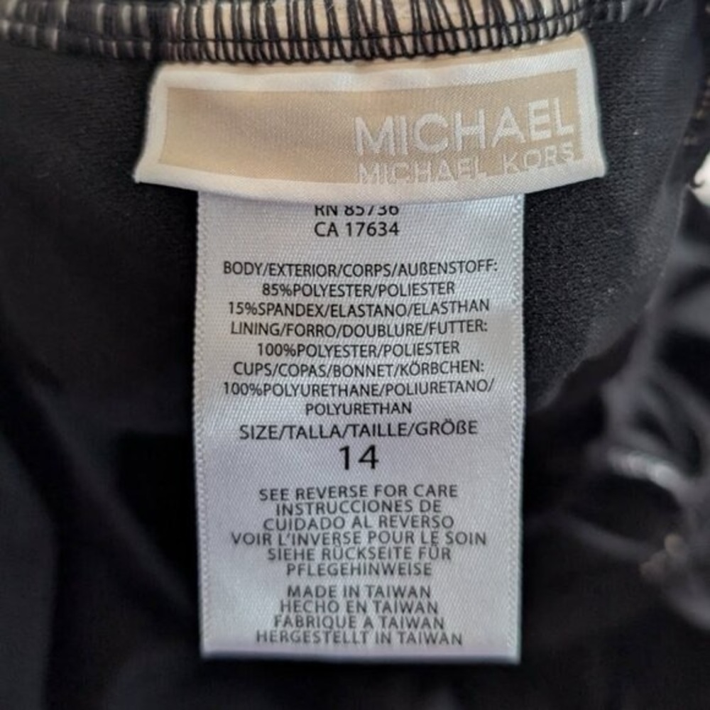 Michael Kors Swimsuit One Piece Black with Adjustable Straps Cruise 2023 - Picture 4 of 4
